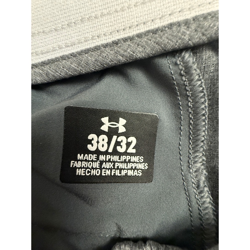 Under Armour Match Play Golf Pants Mens 38x32 Gray Performance Flat Front - Picture 6 of 8